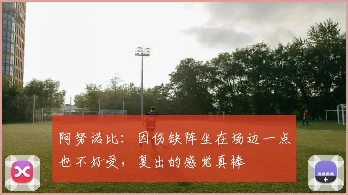 阿努诺比：因伤缺阵坐在场边一点也不好受，复出的感觉真棒