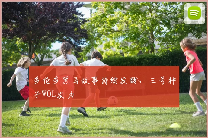 多伦多黑马故事持续发酵，三号种子WOL发力